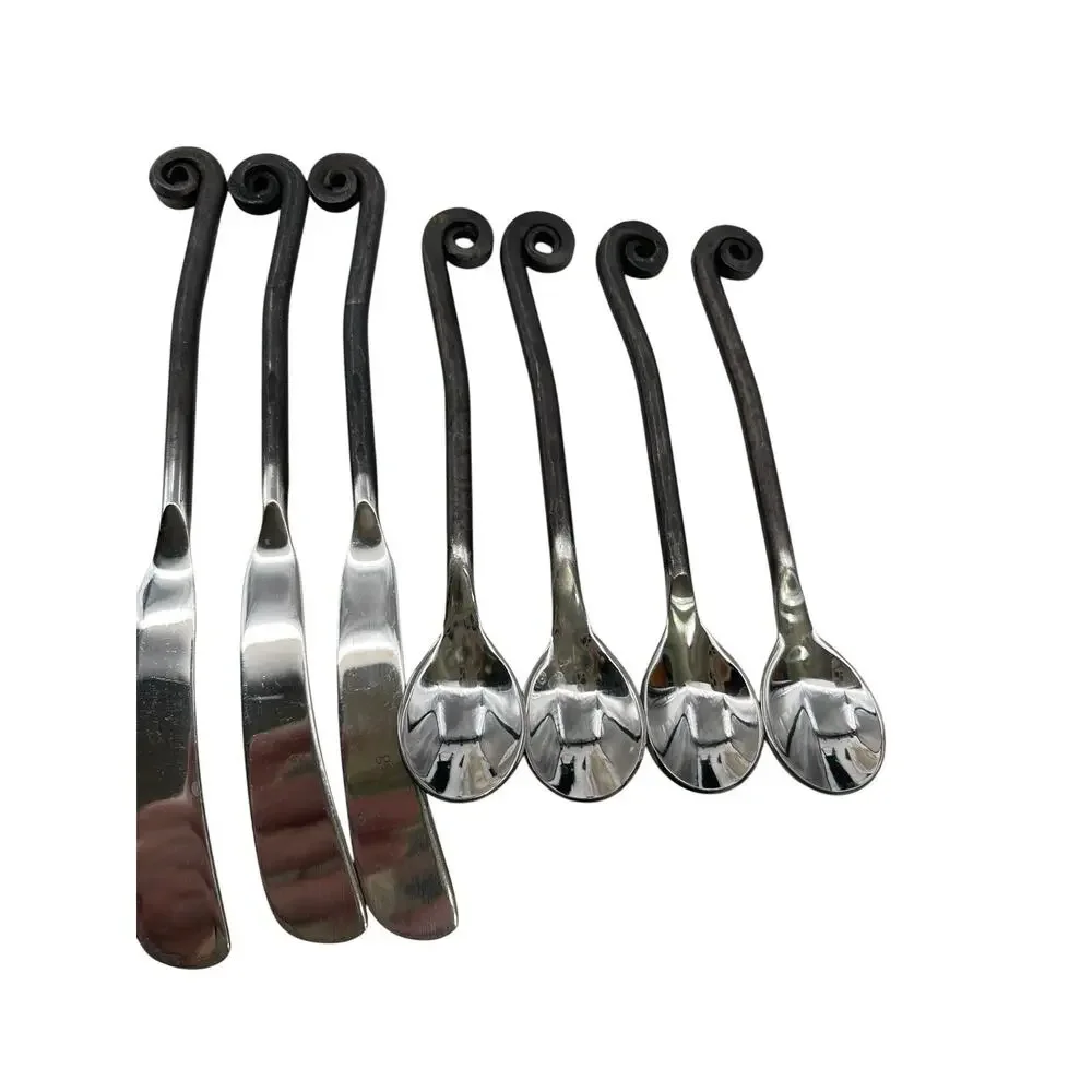 Gourmet Settings Treble Clef Mini Set Spreader Mini Spoon Cocktail Fork Set 12